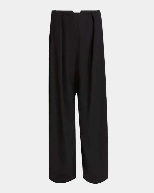 Calisson Pleated Wide-Leg Balloon Pants